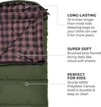 Teton Junior, 20 Degree and 0 Degree Sleeping Bags. Finally, Sleeping Bag for Boys, Girls, All Kids, Warm and Comfortable, for All Camping Weather and Built to Last