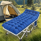 2 Pack Camping Cot for Adults Sleeping Cot with Mattress Comfortable Cots for Sleeping Camping Bed Double Layer Oxford Easy to Set Up Heavy Duty Folding Cot with Carry Bag for Home Outdoor Travel