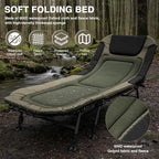 600D Oxford Portable Folding Camp Bed with Carry Bag Foldable Sleeping Cots Holds Up to 180KG for Home Office Outdoor