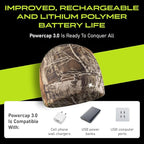 POWERCAP LED Hat Light 150 Lumens Rechargeable Fleece Beanie with Bright Built-in Headlamp Waterproof LED Warm One Size Cap