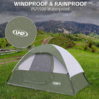 Camping Tent 2-4 Person, Waterproof Windproof Tent with Rainfly Easy Set up-Portable Dome Tents for Camping…