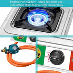 Vivicreate 10000 BTU Single Burner Propane Gas Stove Outdoor Camping Cooker Portable Stainless Steel Cooktop with Hose for BBQ Frying Boiling High BTU Estufa Portátil Fogón de Gas