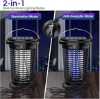 PALONE Bug Zapper for Outdoor & Indoor, USB Rechargeable Solar Bug Zapper with 5.5W Solar Power, Electric Fly Traps, Insect Zapper for Patio, Backyard, Garden, Camping
