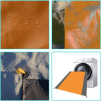 Waterproof Camping Tarp Lightweight Multifunctional Tent Footprint for Camping, Hiking Backpacking, Compact Tent Tarp Ground Sheet Mat for Ground or Under Tent（55.1" x 78.7" | Orange）