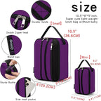BEIMILY Lunch Box for Men Women Adults,Small Insulated Lunch Bag for Office Work Picnic,Reusable Portable Lunchbox,Soft Cooler Tote Bag(Dark Purple)