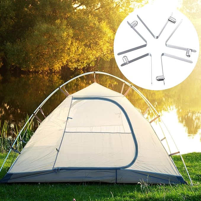 20PCS Push Button Spring Pins, Stainless Steel Tent Pole Clips, 6mm Kayak Paddle Spring Snap Clips, Outdoor Locking Tube Accessories for Camping, Tent, Umbrella