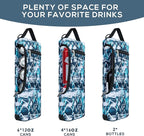 Golf Cooler Bag Plus Ice Pack Soft Sided Insulated Cooler Bag- Holds 6 Pack of Cans or 2 Wine Bottles - Grey Camo Golf Beer Sleeve Black Fits Discreetly in Golf Bags