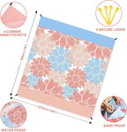 Beach Blanket Waterproof Sandproof Extra Large Beach Mat 79" X 83"/120"x108"for 1-8 Adults Quick Drying Durable Outdoor Picnic Mat for Beach Travel Camping Hiking