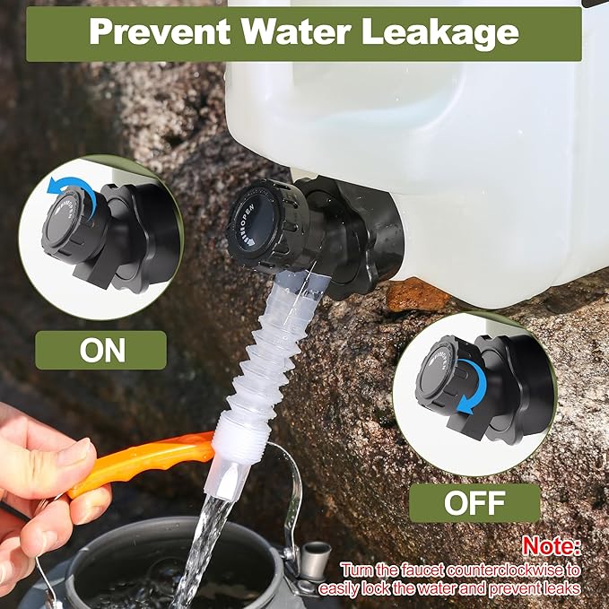 3 Gallon Water Jug, Portable Camping Water Jug BPA Free, Leak-Proof Water Storage Containers for Camping, Emergency Water Storage for Outdoor Hiking Picnic, White