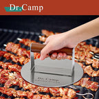 7 INCH Stainless Steel Smash,Burger Press,Burger Smasher,Hamburger Press,Patty Smasher, Meat Press, Bacon Press, Grill Press with Wood Handle (HT-B-7005)