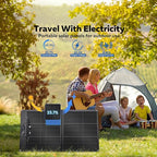 100W Portable Solar Panel for Power Station, 23.7% High Efficiency Foldable Solar Charger with XT60/MC4/Anderson Output for Outdoor Camping RV Emergency Backup Off Grid