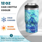 HAUSHOF Can Cooler, 12 oz Slim Can Cooler, 4 in 1 Insulated Beer Can Cooler, Fits for 12 oz Standard Can|12 oz Slim Can|12 oz Beer Bottle, Perfect for Camping, Beach, Picnic