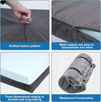 Extra Thick Memory Foam Camping Mattress - 72" x 24" Portable Sleeping Pad for Adults, Folding Camping Bed Mat, Lightweight Cot Mattress Topper for Outdoor, RV, Travel & Backpacking