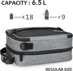 Tirrinia Expandable Insulated Lunch Bag for Men Women – Leakproof Reusable Cooler LunchBox for Kids & Adults with Shoulder Strap, Perfect for Work, School, Office, Travel,Dark Grey