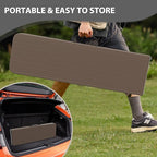6ft Plastic Folding Bench with Carrying Handle & Lock, Portable Outdoor Bench in Garden Picnic Camping Dining Party Seat, Waterproof Bench for Soccer Activities, Ratten Patterned(2 Pack)
