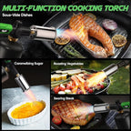 Propane Torch Head, Kitchen Blow Torch Gun, Campfire Charcoal Starter, Grill Torch with Igniter, Adjustable Flame for Cooking, Soldering(Propane Tank Not Included)