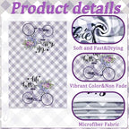 Set of 6 Lavender Kitchen Towels Purple Floral Dishtowels Rustic Absorbent Purple Tea Hand Towels 24 x 16 Inches Lavender Lover Gifts for Farmhouse Kitchen Bathroom Accessories Decorations