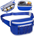 Fanny Pack Cooler, Insulated Waist Pack Snack Bag, Portable Hip Pack for Beach, Camping and Hiking, Blue