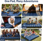 KASBAH Double Inflatable Camping Sleeping Pad,Thick 6 inch 2 Person Ultralight Sleeping Mat with Built-in Foot Pump and Pillow,Camping Essentials for Hiking,Backpacking,Traveling, Tent