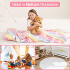 Toddler Nap Mat with Pillow and Blanket, Extra Large Rolled Napping Mats,Slumber Bags for Boys Girls,Kids Sleeping Bag for Daycare, Preschool Travel Camping
