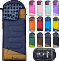 PTEROMY Sleeping Bags for Adults, Lightweight and Machine Washable, Water Resistant Backpacking Camping Sleeping Bag for Warm Cold Weather, Camping Essentials for Hiking Travel