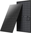BougeRV Bifacial N-Type 400 Watts Solar Panel, 16BB 24V/12V 400W Solar Panel, for Boat Marine Form RV Camping Log Cabin Roof, Black Frame (1 Pack)