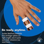 Finger Splint Pack of 4 – 2" x 4.5" Moldable Aluminum Finger Brace for Trigger Finger, Mallet Finger & Injury Immobilization – Lightweight, Reusable First Aid Splint Support