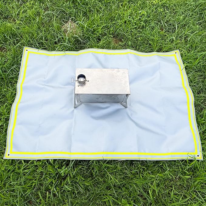 SoloWilder Wood Stove Mat 39" x 59" Fire Pit Grill Mat for Tent Stove Deck Patio Grass Lawn Campsite Insulation Protection