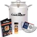 CanCooker Camping Meals Cookware | 4 Gallon Steam Cooker, Cooking Rack, Butter Garlic Salt Seasoning & 100-Page Recipe Cookbook