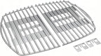 Stainless Steel Cooking Grates for Weber Q100/Q1000 Series, for Q100 Q120 Q140 Q1000 Q1200 Q1400, Replacement BBQ Grill Grate Set (2-Pack) with Grate Clips