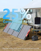 ELECAENTA 300W Portable Solar Panel for Power Station Generator, 25% High Efficiency, Ultra Lightweight, 39V Foldable ETFE Portable Solar Charger for Outdoor RV Camping Off-Grid Rooftops Emergency
