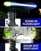 Headlamp Rechargeable -120000LM Super Bright HeadLamp, 3Modes 40H Runtime LED Headlamp, Waterproof HeadLights for Forehead, 90° Adjustable & Zoomable Headlamps for Adults Camping Hiking Fishing