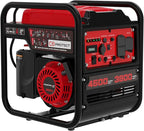 PowerSmart 4500W Portable Inverter Generator, 3800W Rated Super Quiet Gas Powered Engine with CO Alarm, Parallel Ready, 223cc, Clean Power for Sensitive Electronics, RV Ready & Emergency Home Backup