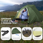 Naturehike Cloud Up 3 Person Backpacking Tent with Footprint - 3 Season Free Standing Lightweight 3 Person Camping Tent | with Footprint, Free Standing, Dome, Camping, Hiking, Waterproof
