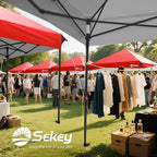 Sekey 10x10 Pop Up Canopy with One Push Setup-Easy Up Canopy with 99% UV Blocking - Instant Outdoor Sun Shade for Events, Parties, Camping- Commercial Gazebo with Weight Bags,Wind Proof&Waterproof