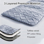 Folding Camping Cot Pad - Portable & Comfortable Outdoor Sleeping Mat with Elastic Strap, Lightweight Waterproof Bottom Mattress Pad