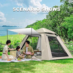 WHYATT Camping Tents, Tent Waterproof, Outdoor Folding Portable Camping Tents, Backpacking Tent Family Hiking, Easy Installation (Size : Small)