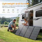400W Portable Solar Panel for Power Station, 400 Watt 36V ETFE Foldable Solar Panel Charger, IP67 Waterproof Enhanced Kickstands for Off-Gird Outdoor Camping RV SUV Emergency Power Supply