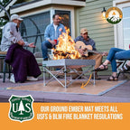 Fireside Outdoor Portable Fire Pit Mat for Under Grills - Under Grill Mats for Outdoor Grill Deck Protector, Solo Fire Pit Accessories, Fireproof Mats, BBQ Pits, Firepit - Ember Mat, 67"x60"