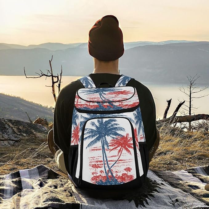Cooler Backpack Leakproof Backpack Cooler Insulated Lunch Cooler Bag 30 Cans Camping Coolers for Beach Camping Hiking
