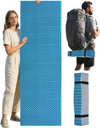 Abahub Foam Camping Sleeping Pad, Waterproof Soft Foam Matress for Adults, Foldable Ultralight Wide Pad for Outdoor Backpacking, Picnic, Yoga