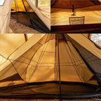 Hot Tent with Stove Jack Onefires Large Teepee Tent for Outdoor Family Camping 4-8 Person | with Stove Jack, Large, for Family Camping