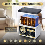 12V 330Ah LiFePO4 Lithium Battery, Bluetooth Lithium Battery with Self-Heating, 200A BMS, up to 15000 Cycles, Max.4224Wh Energy with Low Temp Cut off, Perfect for RV, Solar, Trolling Motor