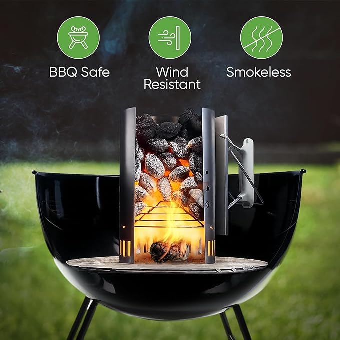 Inflame Fire Starters 800 pcs Fire Starters for Campfires, Grill, BBQ, Fireplace, Woodstove - Charcoal Starter - Waterproof, Weather-Resistant - Natural Wood Fireplace Starters
