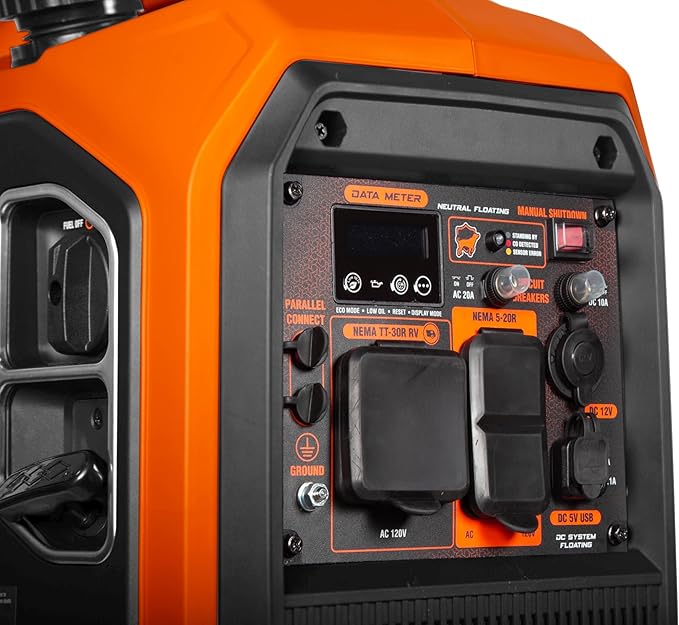 WEN 4500-Watt Inverter Generator, RV-Ready, Quiet, Portable, and Lightweight with Fuel Shut Off and CO Watchdog (56432iX)