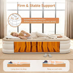 Sebor Air Mattress Twin with Built-in Pump 18", Comfortable Self-Inflating Air Mattress with High-Speed Pump, Durable Blow Up Mattress Twin with Storage Bag for Guests, Camping, Travel