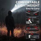 6 Pack Rechargeable Headlamp Flashlight, LED Head Lamp with White Red Light, Super Bright USB-C Headlight Motion Sensor Head Lamp for Adults 11 Mode Outdoor Camping Running Hiking Fishing