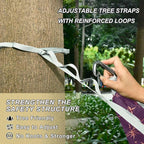 Art Trees Camping Hammock with Tree Straps Cloth Hammock for Camping Travel Accessories