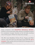ReadyWise Emergency Food Supply - 240 Servings, 2 Buckets, Freeze Dried & Dehydrated Bulk Meals, Survival & Emergency Kit for Camping, Prepper Food Storage Supplies, up to 25 Year Shelf Life