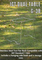 camping moon IGT Table Frame 1-Unit Stainless Steel Dual Layer Table G-38